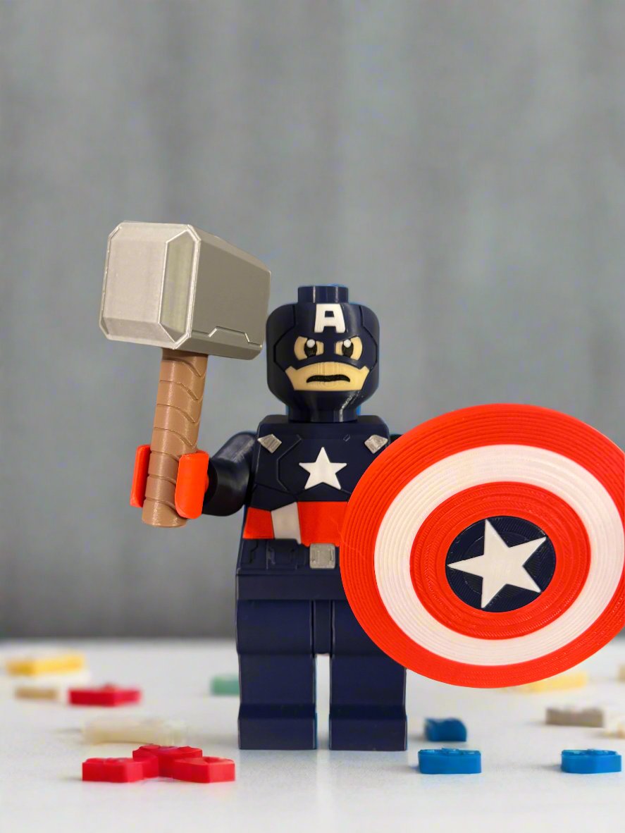 Big Brick Captain America (9" tall)