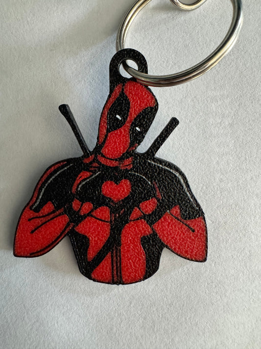 Deadpool Heart Keychain