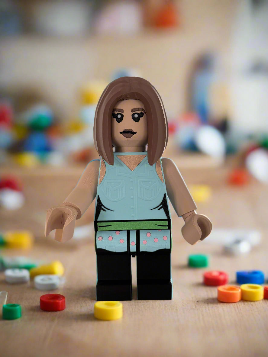 Brick Style Rachel – Friends-Inspired Custom Figure